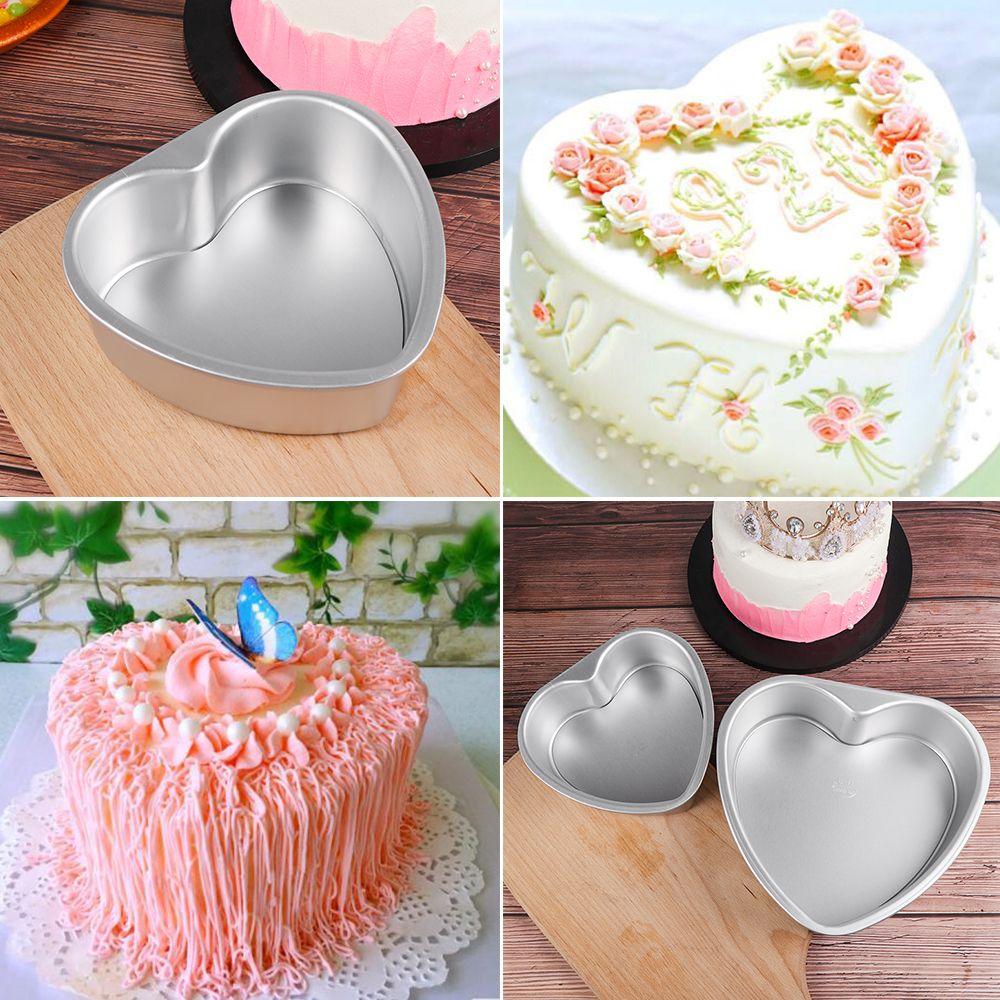 Wedding Home&Kitchen Removable Bottom Baking Mold Cake Tray Anodized Aluminum Heart Shaped Cake Pan