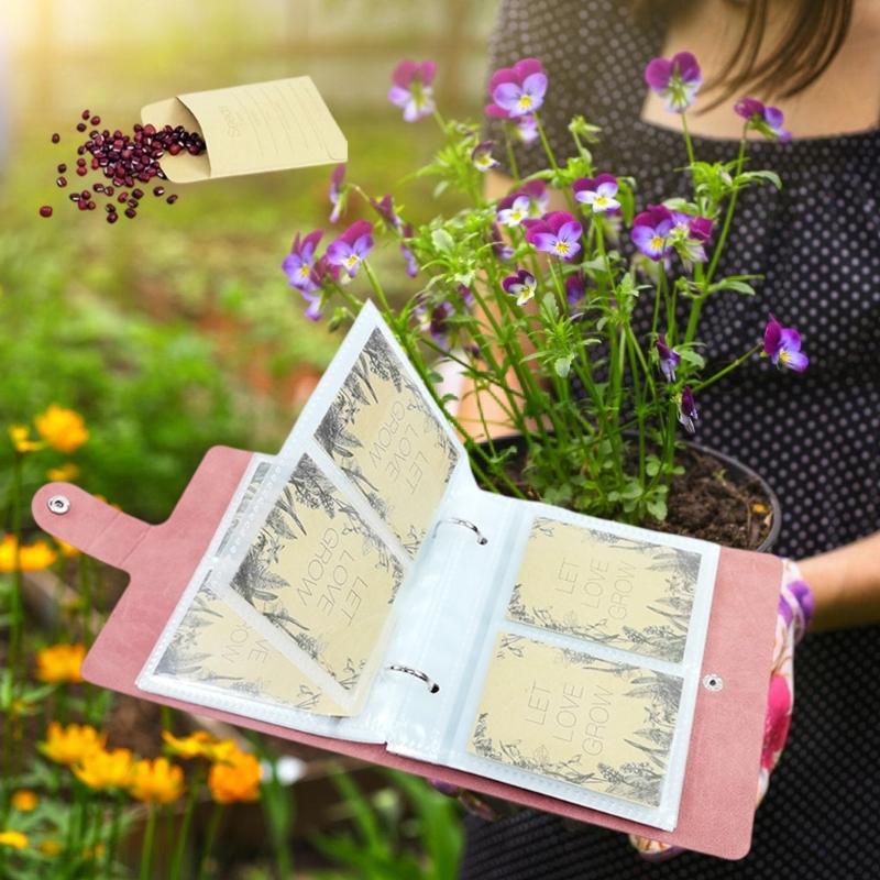 Transparents Pocket Page Semina Keeper Space Saving Garden Semina Album For Home Gardeners Using Recyclable Paper