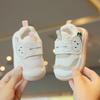 Breathable Mesh Baby First Walker Shoes - Soft Sole, Anti-slip, Cartoon Design, Velcro Closure for Boys and Girls, Spring/Autumn.