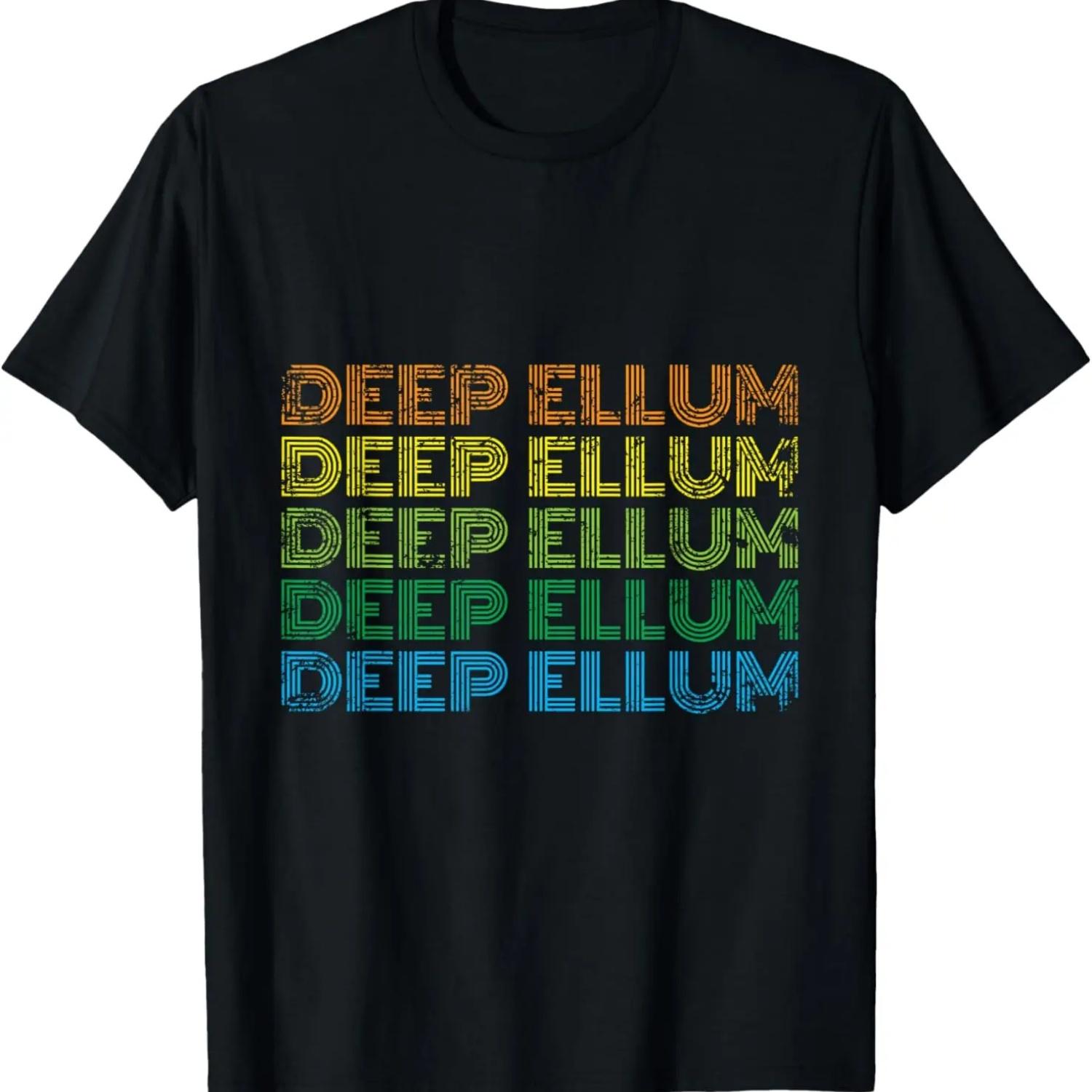

Deep Ellum Vintage Retro Dallas Texas Music Art Local Bands T-Shirt S чёрный