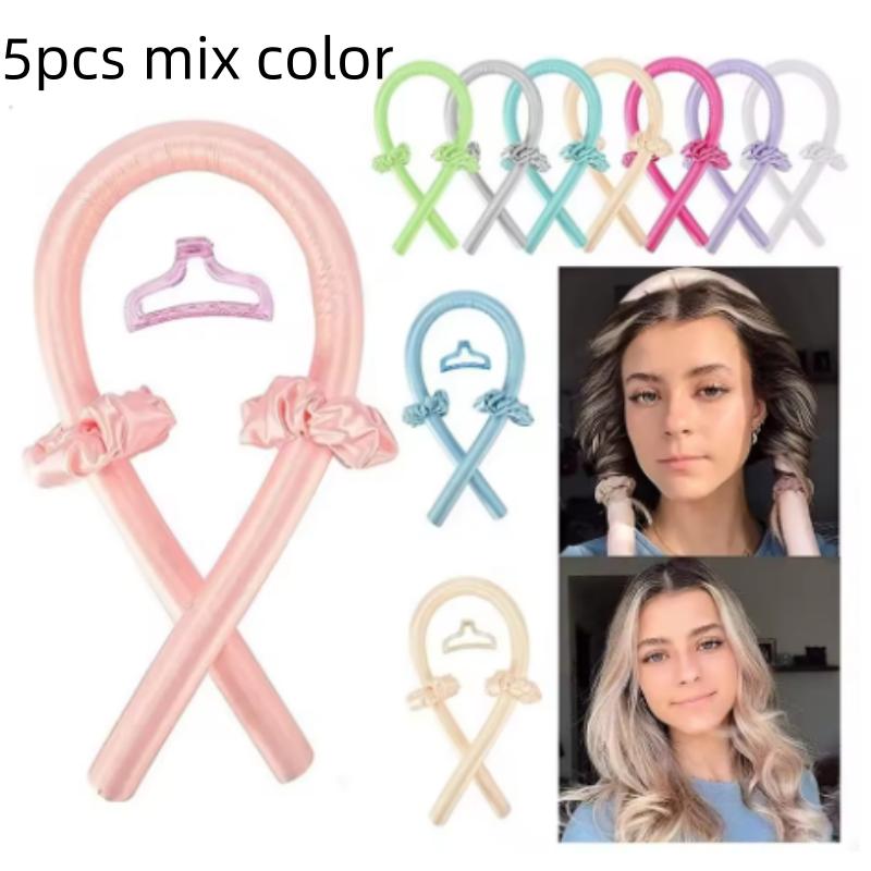 1/3/5pcs mix Woman Heatless Curling Rod Heatless Hair Curls Headband Make Hair Soft Shiny Hair Curler Hairdressing Tools