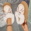 Fashion 2025 Fashion Bow Fluffy Snow Boots Women Thick Sole Faux Fur Winter Boots Woman Non Slip Thick Plush Platform Ankle Botas Mujer