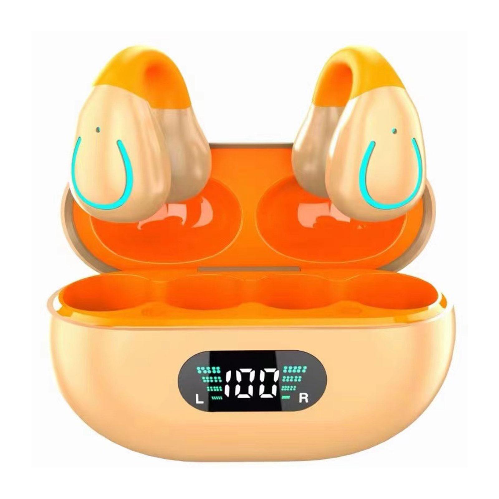 

Open Ear Clip Earbuds ENC Wireless Bluetooth5.4 Headphone With Digital Display Waterproof Noise Cancelling Earphone With Mic