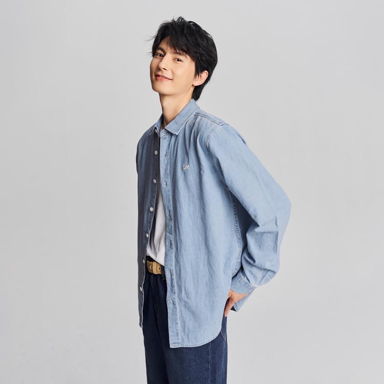 Lee FW24 Shirt Men's Light Blue LMT0088426VC00FA07229
