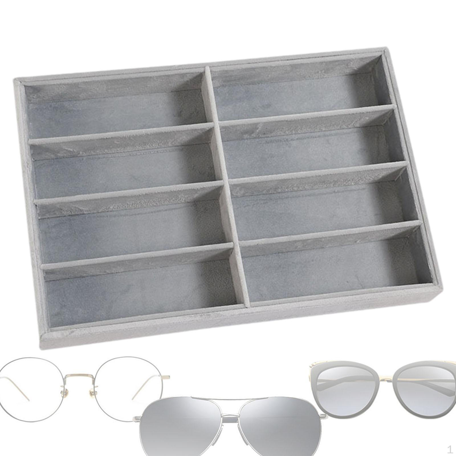 

Коробка для демонстрации очков Органайзер-подставка Контейнер Домашний Настольный Чехол для хранения очков серый