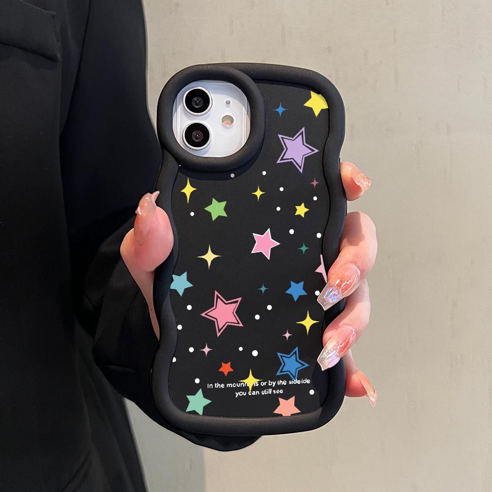 Big Wave Edge Weiches Silikonmaterial Macaron-Telefongehäuse Stoßfestes Schutzgummigehäuse für iPhone Samsung Huawei Honor Xiaomi Redmi OnePlus Moto