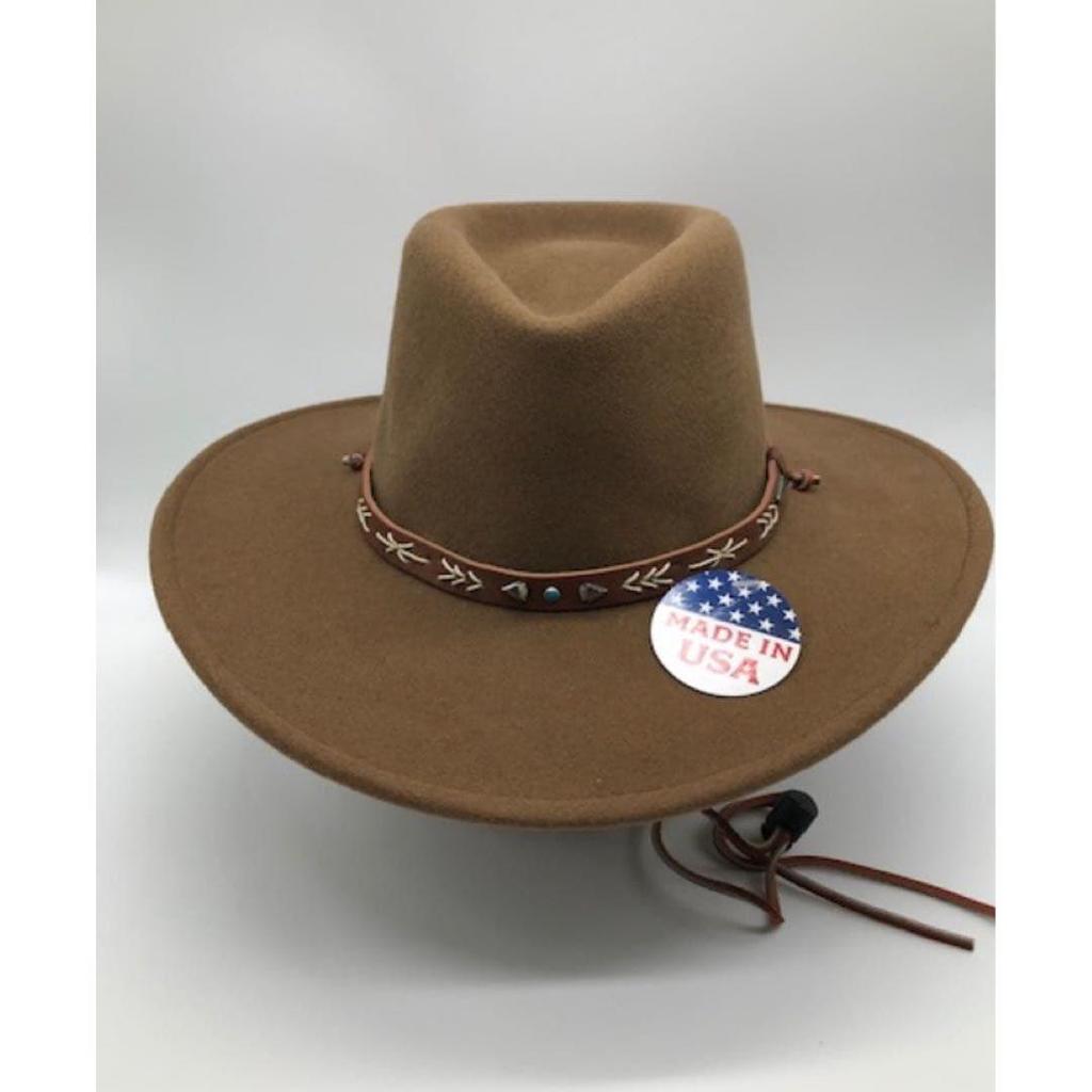 Used Brand new unused Stetson hat brown made in USA STETSON