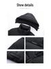 Men's 2025 Winter Hooded Patchwork Down Jacket: Black/Gray/Wine Red