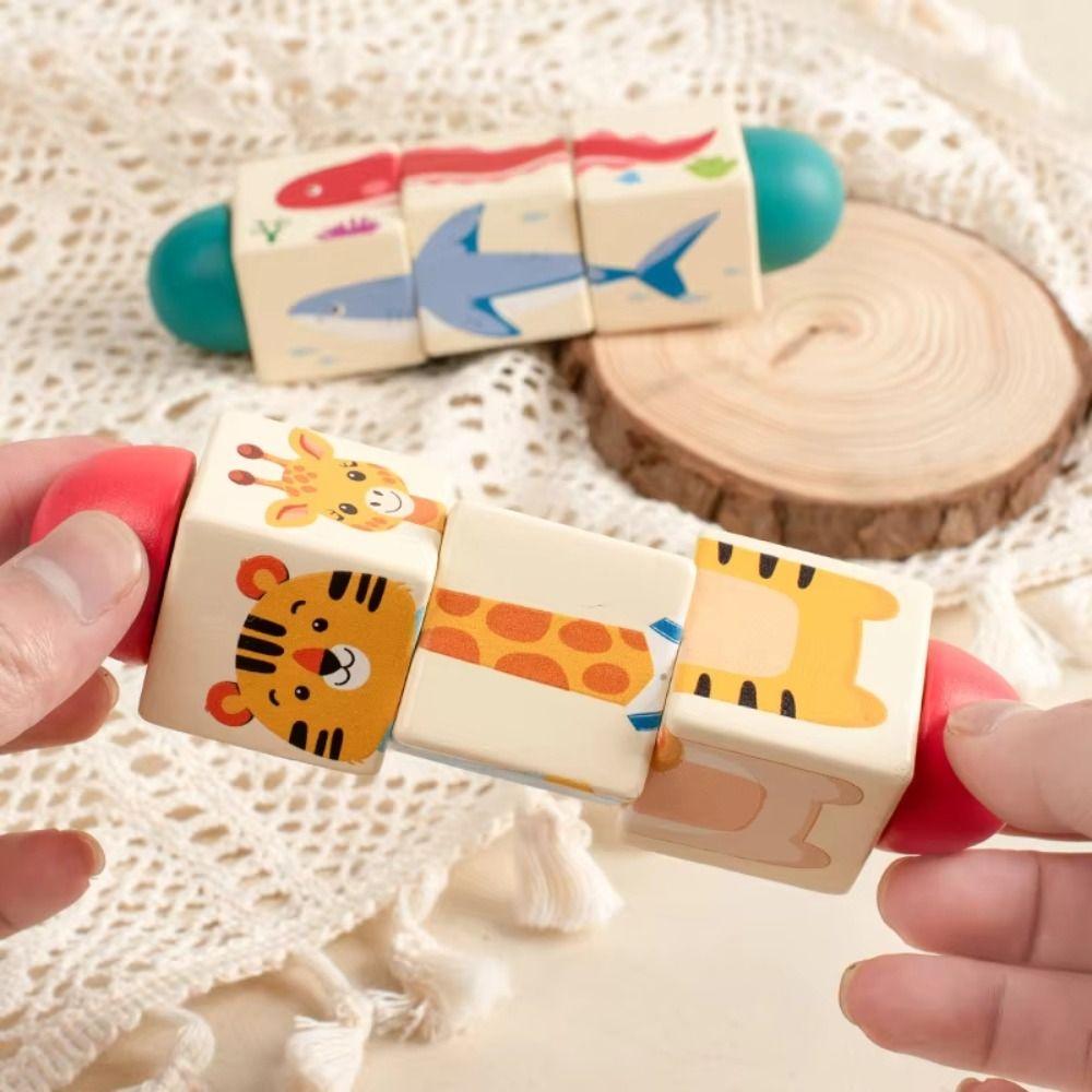 Cartoon Animal Spin Puzzle Toy Matching Toy  for Helps Develop Fine Motor Skills Logical Thinking