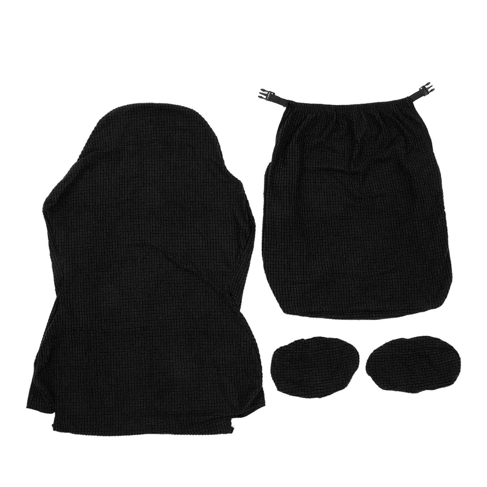 

Комплект чехлов для стульев, дышащий, пыленепроницаемый, моющийся, чистый цвет, приятный для кожи, растягивающийся, комплект чехлов для стульев f Black