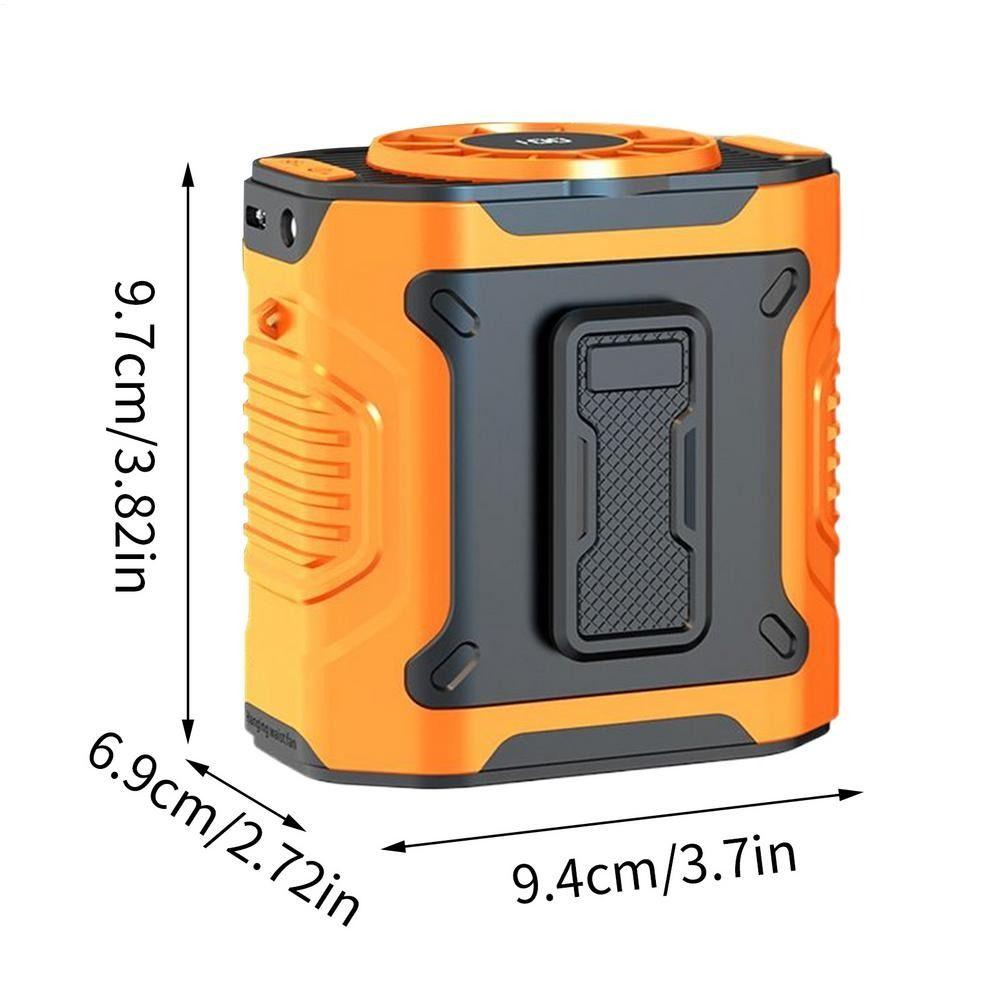 Digital Display Waist Mounted Fan With 100 Speeds Personal Cooling Fan Hanging Neck Fan  Working