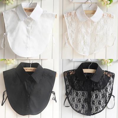 Fashion False Fake Collar Tie for Women Solid Lapel Necklace Decoration Crochet Detachable Collar Female Shirt Collar
