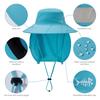 Bassdash Fischerhut Faltbar Omnidirektional Sonnenschutz UV-Schutz Wasserabweisend Outdoor-Hut Unisex [Bassdash] [360° 3WAY] UPF50+ (Hellblau)