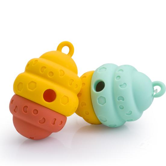 Silicone Dog Food Leakage Ball Bite Resistant Treat Dispensing Feeder Toy Pet Teething Cleaning Interactive Boredom Enrichment Toy