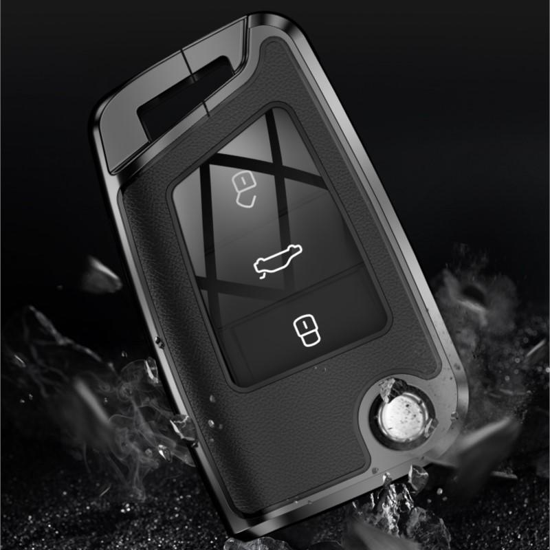Car Remote Key Case Protector Cover Shell Holder for VW Volkswagen Golf 7 MK7 Tiguan MK2 T-roc T-cross Auto Keychain AccessoriesKD2