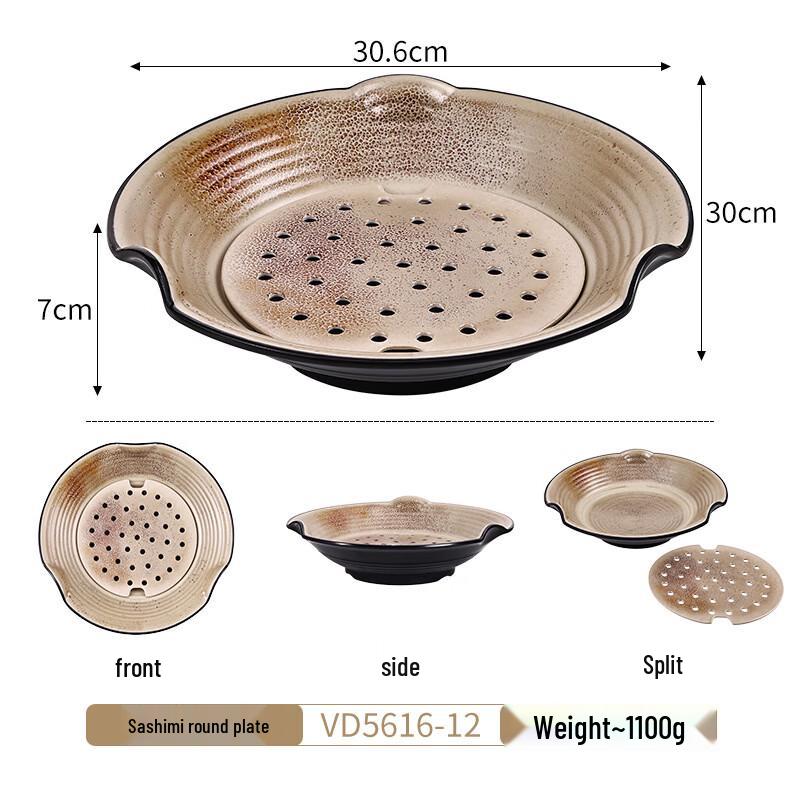 Nordic Melamine Sashimi Serving Plate