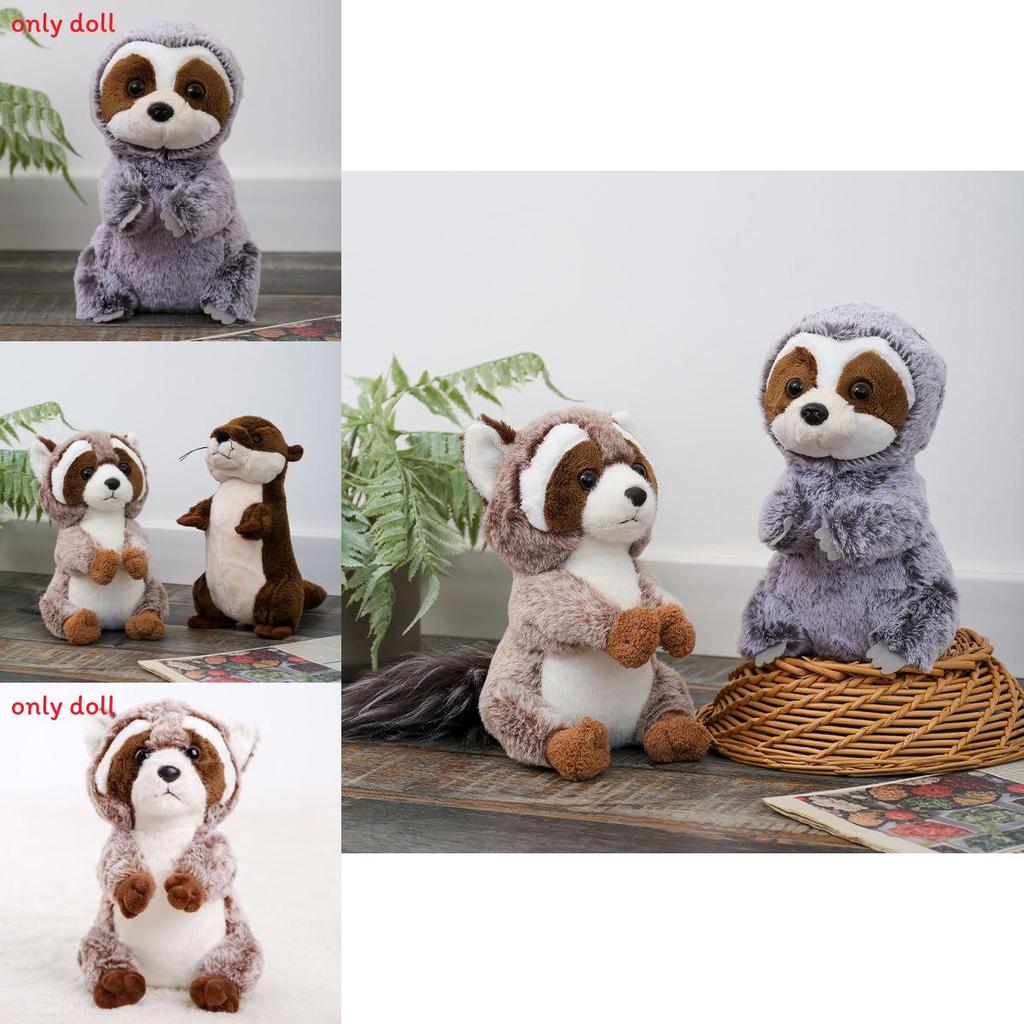 Cute Otter Sloth Raccoon Cartoon Plush Doll For Kids And Collectors