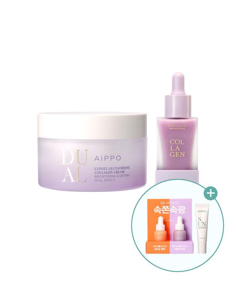Expert Collagen Ampoule Mask + Expert Glutathione Collagen Cream + [Free Gift Included]