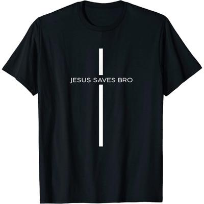 Jesus Saves Bro Cross Jesus Christian Faith Men Women Gifts T-Shirt