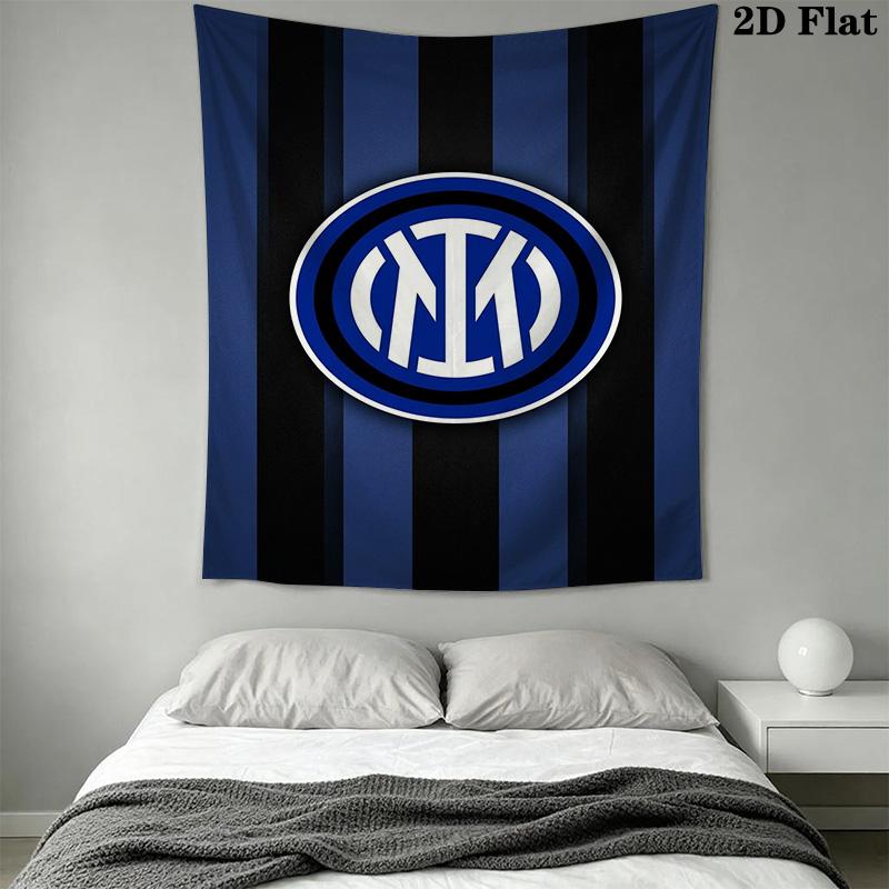 Inter Milan Logo Wallpaper Threepiece Set 1 Duvet Cover 2 Pillowcase Without Core Soft And Comfortable Christmas Birthday Gift