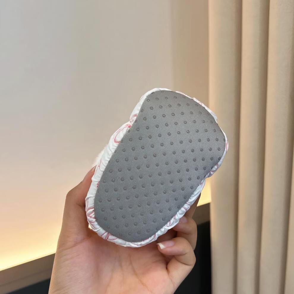 Warm Cotton Princess Shoes & Socks for Baby Girls, 3-12 Months, Soft Sole Pre-walking Foot Cover