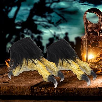 Eagle Claw Gloves Lifelike Cosplay Hairy Claws for Stage Shows Role