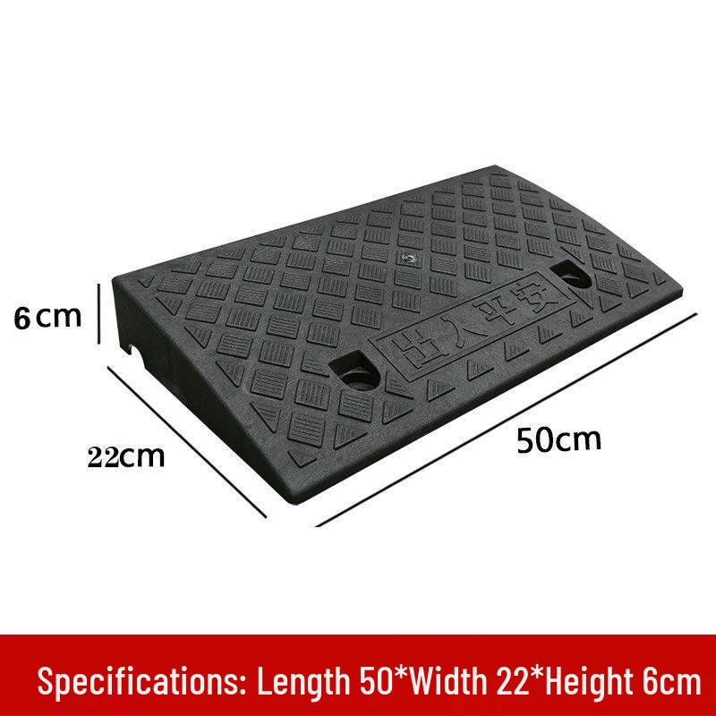 Plastic Ramp Pad: Car Uphill Climbing Slope Curb Threshold Speed Bump Step.