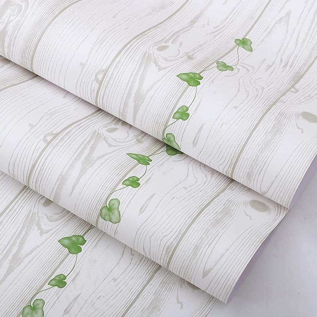 Holzmaserung Tapete Weiße Holzplanken Selbstklebend Abziehbar Wandpapier Entferbar Selbstklebend Used-Look Dekoratives Kontaktpapier