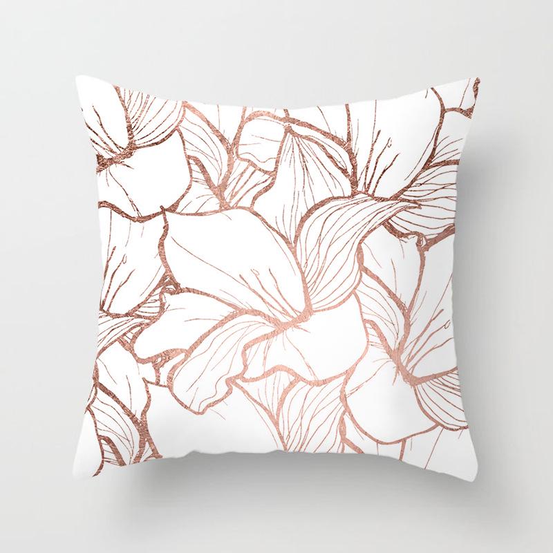 Car Cushion Cover Geometric Gold Print Sofa Square Pillow Cover Cushion Cover Home Furnishings