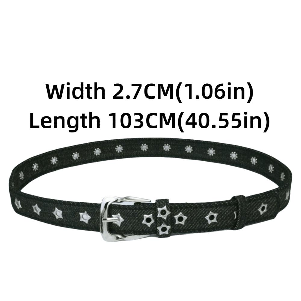Pin Buckle Canvas Jeans Belt All-Match Decorative Waist Strap Vintage Denim Waist Belt  For Women