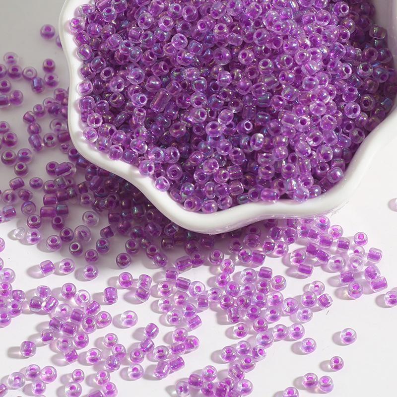 Ručně vyráběné Fantasy Color DIY korálkové doplňky: Průhledné skleněné korálky z rýže a prosa