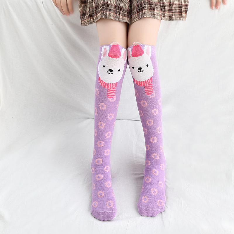 Infant Girls Warmer Ankle Lovely Cartoon Over Knee Long High Socks for Baby Kids Unicorn Toddler Child Colorful Cotton Stockings