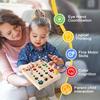 LED Light Switch Busy Board Toddler Light-up Switch Control Wooden Board Toy Portable Travel Fine Motor Skills Kids Early Learning Activity Game Board