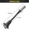 Oyviny 7 Pin Round To 7 Pin RV Trailer Adapter With Mounting Bracket, 7 Pole Round To 7 RV Blade Adapter 14 Inches Length