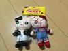 USJ Hello Kitty Chucky Halloween 2018 Kitty Mimmy Plush Keychain Set &