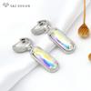Fashion Luxury Elegant Oval Egg Shape Crystal Drop Earrings For Women Wedding Party Jewelry Gift Cubic Zirconia Eardrop