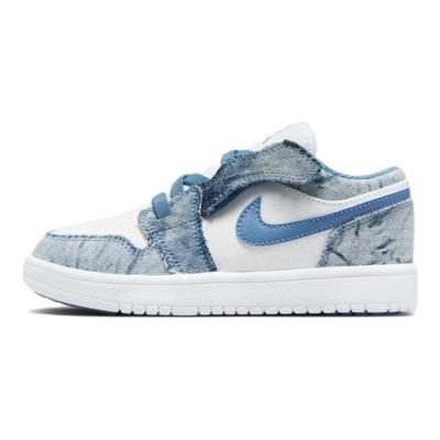 Air 1 Low ALT PS Washed Denim Kids Sneakers White Dutch-Blue DM8948-100