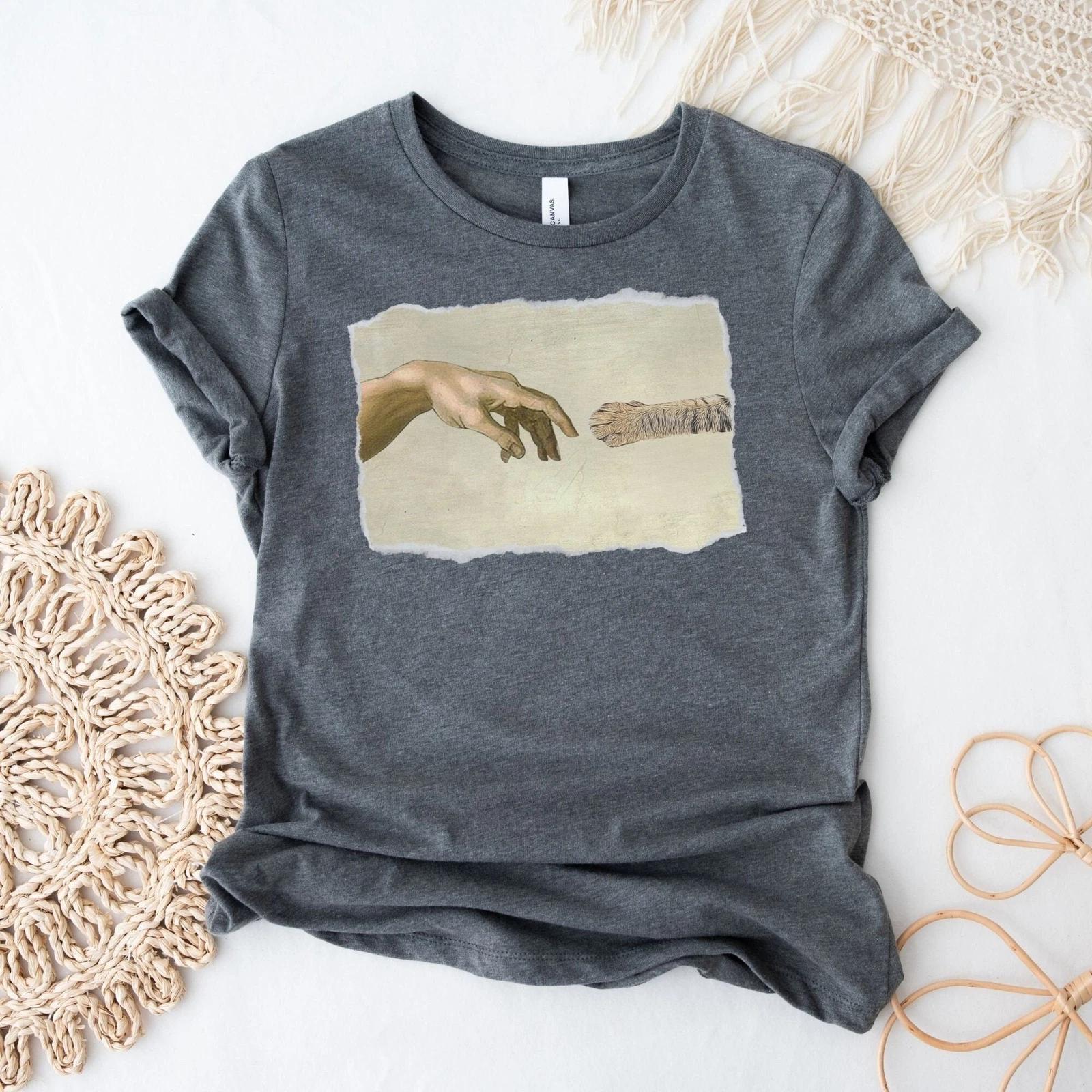 The Creation Of Adam Cat Shirt M