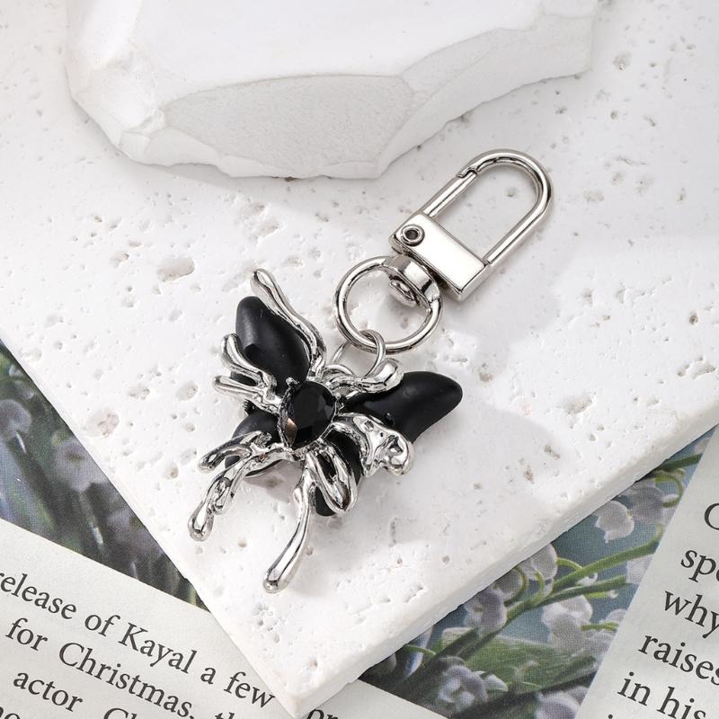Resin Butterfly Key Holder Delicate Keychain Stylish and Portable Keyring Fashion Ornament Unique Bag Charm for Women