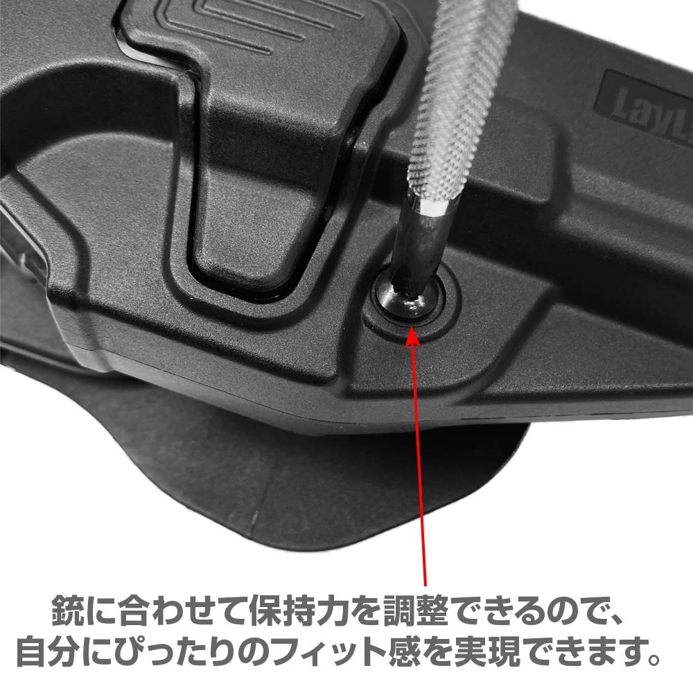 Holster for GLOCK G17 G18 G19 Polymer Attachment and Detachment Angle Adjustment [LayLax][CQC Glock][Right Hand][Tan] One-touch