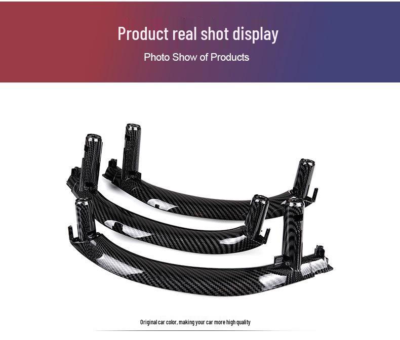 BMW X5/X6 F15/F16 Wewnętrzna klamka drzwi z fakturą włókna węglowego - listwa