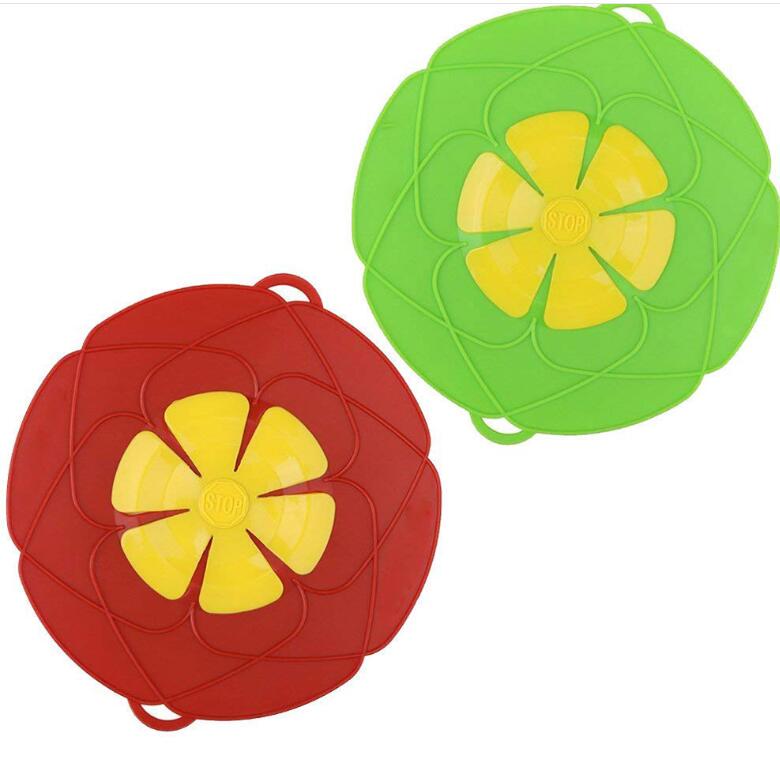 26CM Household Spill-proof Dust-proof Flap Lid Splash-proof Oil Silicone Overflow-proof Lid