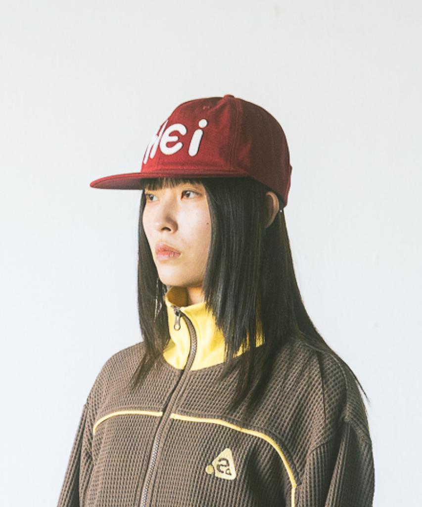 Haisan Hei Big Logo Felt Cap Red