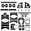 For Jaguar XF XJ 2010- Black Button Stickers Black Covers For Jaguar Car Accessories Interior AC Gear Switch Repair Decals
