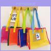 Borsa a tracolla in rete per bambini in stile coreano alla moda con design floreale colorato vivace