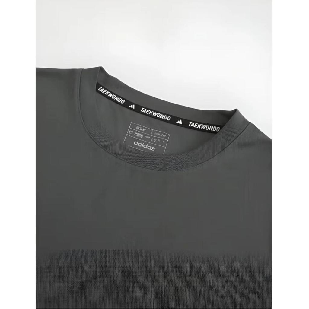 adidas Men's Short-Sleeve T-Shirt, Summer Sports, Skin-Friendly, Breathable, Lightweight, Quick-Drying, Round Neck