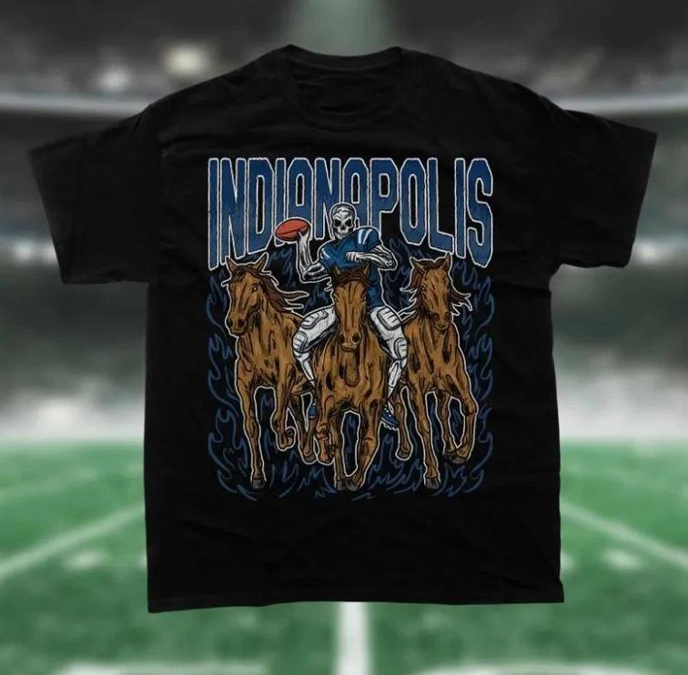 Indianapolis Football Shirt, Graphic Tees, Skeleton Shirt XL