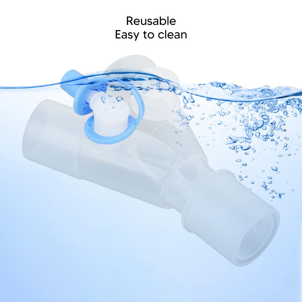 T-formad syrgasslangkoppling 2 hål återanvändbar lätt att rengöra för andningsmaskinslang