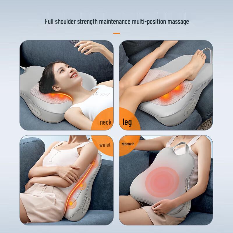 AUX Rechargeable Lumbar and Neck Massager with Heat