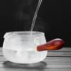 360° Rotating Handle High-Temperature Resistant Borosilicate Glass Tea Pot Set for Small Green Tangerine Tea.